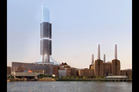 Viñoly’s design, with the 300m-tall glass chimney